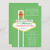 Willkommen zur Vegas-Feiertags-Party Einladung (Vorne/Hinten)