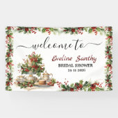 Willkommen zur Weihnachts-Teeparty für die Braut z Banner (Horizontal)
