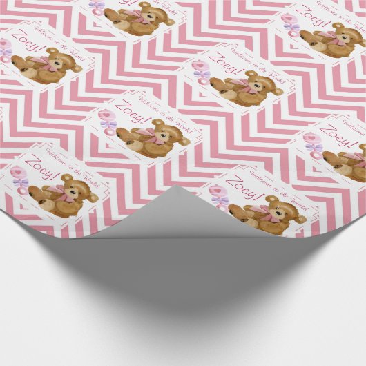 Willkommen zur Welt Geschenkpapier (Ecke)