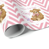 Willkommen zur Welt Geschenkpapier (Rolleneckpunkt)