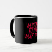 Willkommen zur Wolf-Satz-Kaffee-Tasse Tasse (Vorderseite Links)