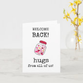 Willkommen zurück, Arbeit, Schule, Team, Mitarbeit Karte (Gelbe Blume)