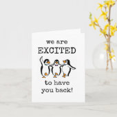 Willkommen zurück, aufgeregt, Sie wiederzuhaben, z Karte (Gelbe Blume)