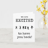 Willkommen zurück, aufgeregt, Sie wiederzuhaben, z Karte (Gelbe Blume)