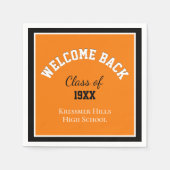 Willkommen zurück! Custom Class Wiedersehen Napkin Serviette (Vorderseite)
