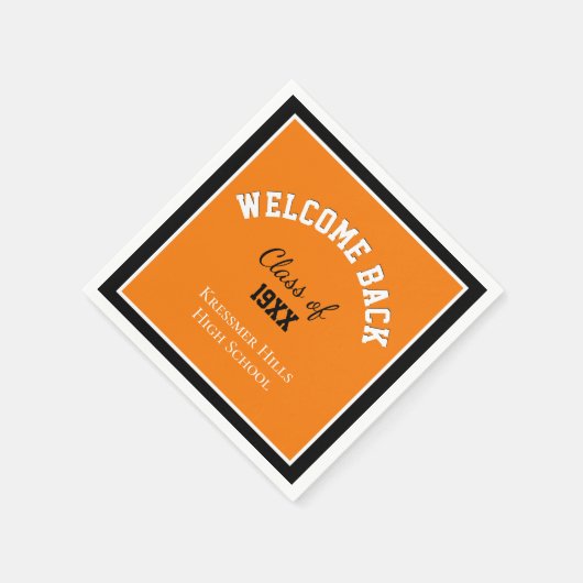 Willkommen zurück! Custom Class Wiedersehen Napkin Serviette (Ecke)