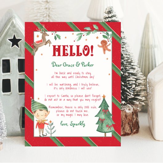 Willkommen zurück Elf Hallo Weihnachten Elf Person