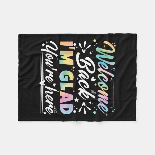 Willkommen zurück, ich bin froh, dass Sie hier sin Fleecedecke (Vorderseite (Horizontal))