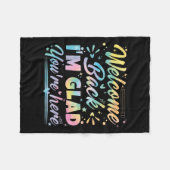 Willkommen zurück, ich bin froh, dass Sie hier sin Fleecedecke (Vorderseite (Horizontal))