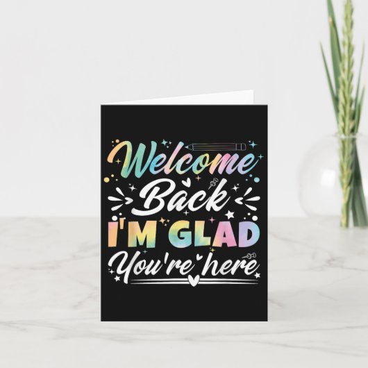 Willkommen zurück, ich bin froh, dass Sie hier sin Karte (Vorderseite)