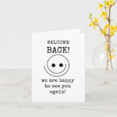 Willkommen zurück, ich freue mich, Sie wiederzuseh Karte (Gelbe Blume)