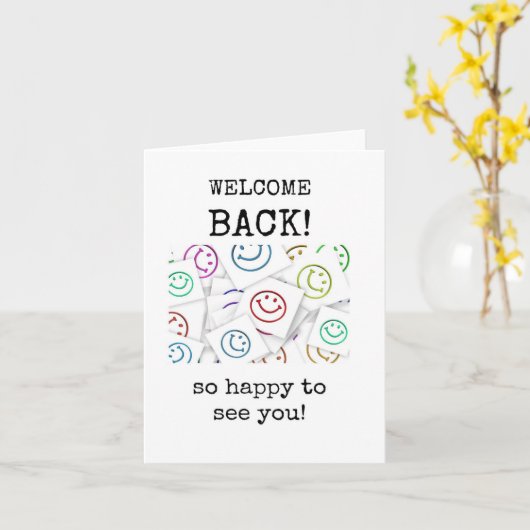 Willkommen zurück, ich freue mich, Sie zu sehen, C Karte (Gelbe Blume)