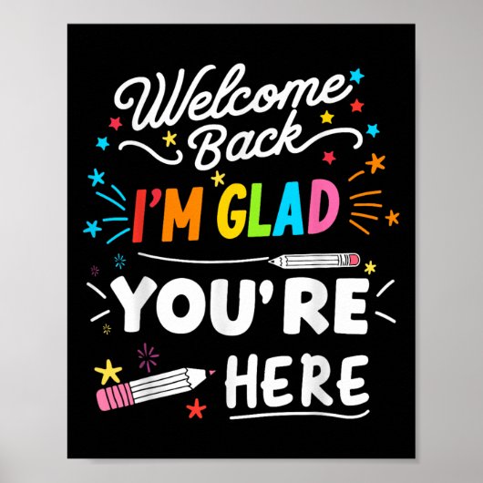 Willkommen zurück im Glad Youre hier Poster (Vorne)