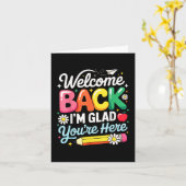 Willkommen zurück im Glad Youre zurück zum Tee der Karte (Gelbe Blume)