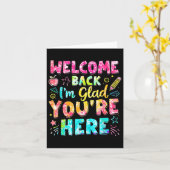 Willkommen zurück im Glad Youre zurück zum Tee der Karte (Gelbe Blume)