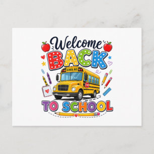 Willkommen zurück im Schulbusfahrer-Shirt Erster S Postkarte