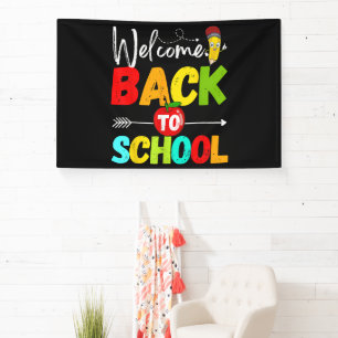 Willkommen zurück in der Schule 2026 Lehrer Schüle Banner