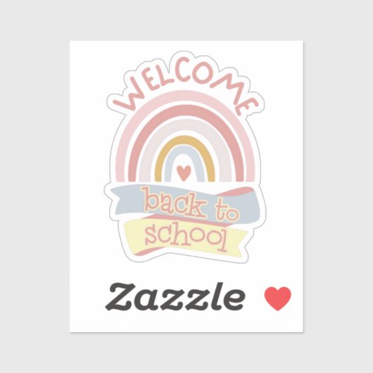 Willkommen zurück in der Schule Aufkleber (Blatt)