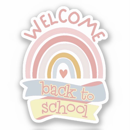 Willkommen zurück in der Schule Aufkleber (Vorderseite)