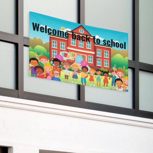 Willkommen zurück in der Schule Banner (Äußeres Gebäude)
