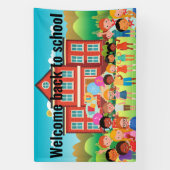 Willkommen zurück in der Schule Banner (Vertikal)