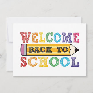 Willkommen zurück in der Schule – Bleistift-Illust