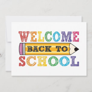 Willkommen zurück in der Schule – Bleistift-Illust