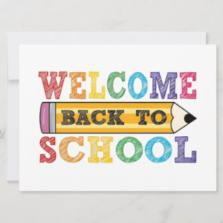 Willkommen zurück in der Schule – Bleistift-Illust
