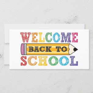 Willkommen zurück in der Schule – Bleistift-Illust