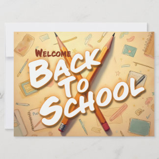 Willkommen zurück in der Schule – Bleistift-Kunstd