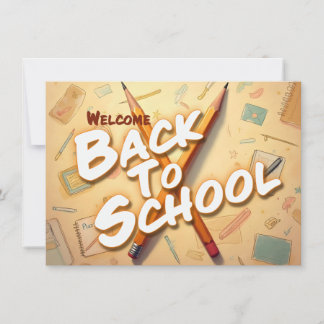Willkommen zurück in der Schule – Bleistift-Kunstd