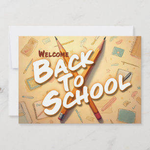 Willkommen zurück in der Schule – Bleistift-Kunstd