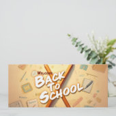 Willkommen zurück in der Schule – Bleistift-Kunstd (Stehend Vorderseite)
