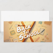 Willkommen zurück in der Schule – Bleistift-Kunstd (Vorne/Hinten)
