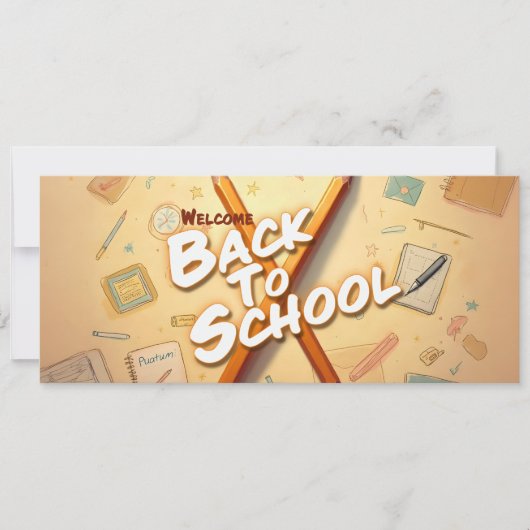 Willkommen zurück in der Schule – Bleistift-Kunstd (Vorderseite)