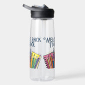 Willkommen zurück in der Schule – Bunter Start Trinkflasche (Rechts)