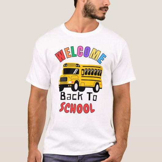 Willkommen zurück in der Schule - Bus Funny T-Shirt (Vorderseite)
