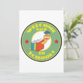 Willkommen zurück in der Schule Einladung (Stehend Vorderseite)