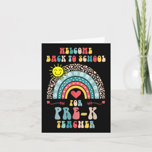 Willkommen zurück in der Schule für den Vorschulle Karte (Vorderseite)