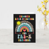 Willkommen zurück in der Schule für den Vorschulle Karte (Gelbe Blume)