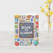 Willkommen zurück in der Schule! Karte (Gelbe Blume)