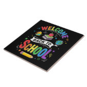 Willkommen zurück in der Schule Kinder Lehrer Erst Fliese (Seite)