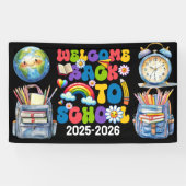 Willkommen zurück in der Schule | Klassenzimmer Banner (Horizontal)