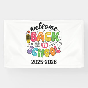 Willkommen zurück in der Schule   Klassenzimmer Banner