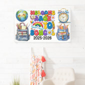 Willkommen zurück in der Schule | Klassenzimmer Banner (Insitu)