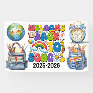 Willkommen zurück in der Schule   Klassenzimmer Banner