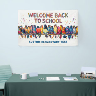Willkommen zurück in der Schule Klassenzimmer indi Banner