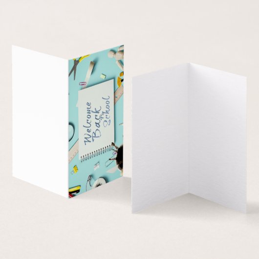 Willkommen zurück in der Schule - kreativer Stil f (Innenseite und Außenseite)