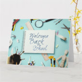 Willkommen zurück in der Schule - kreativer Stil f Karte (Gelbe Blume)