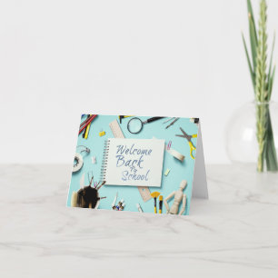 Willkommen zurück in der Schule - kreativer Stil f Karte